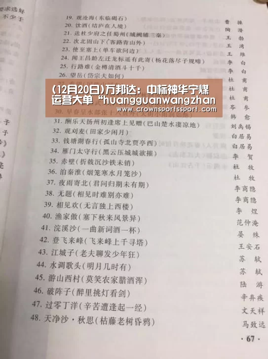 (12月20日)万邦达:中标神华宁煤运营大单“huangguanwangzhan”(图3) 皇冠最新网站官网